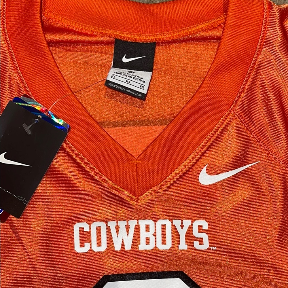 Nike Men's Orange Oklahoma State Cowboys Jersey (NWT) - Picture 4 of 5